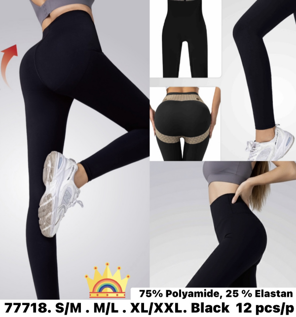 Legginsy damskie Roz S-2XL, 1 Kolor Paczka 12 szt